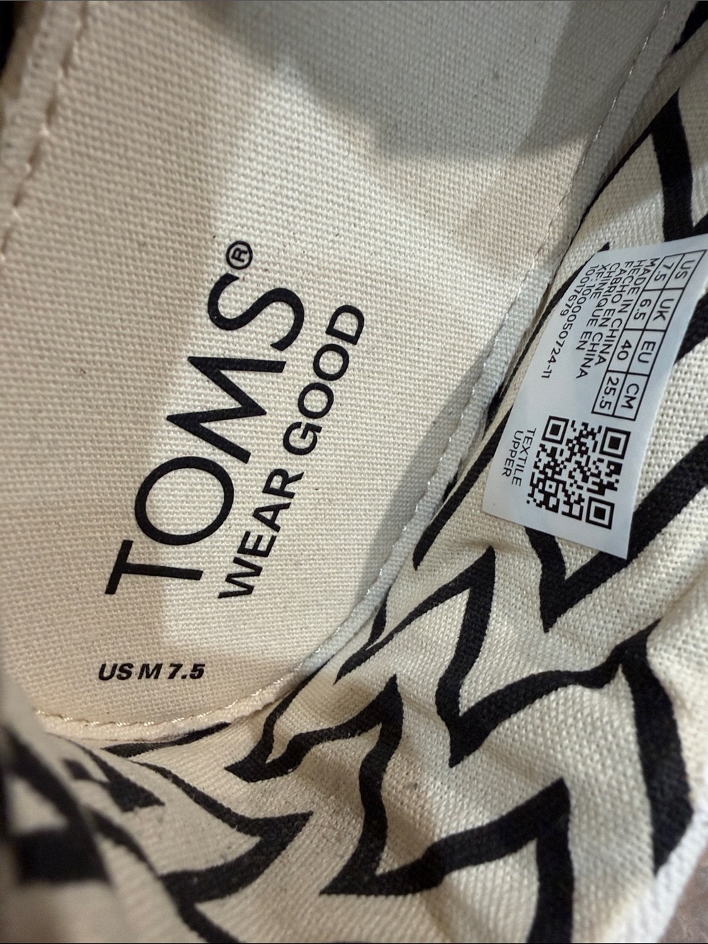 Toms Off-White Canvas Slip-On Shoes - Picture 6 of 6